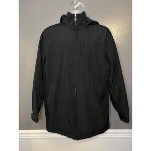 Weatherproof Jacket Mens Medium Black Hooded Insulated Parka Winter Coat